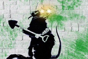 Picture of Thought to Be Lost Forever, Banksy’s Iconic Wharf Rat Masterpiece Has Been Found and Restored and Will Be Auctioned During Three Day NFT Drop