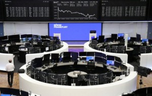 Picture of Euro zone shares slide 1% after ECB signals rates lift-off