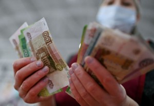 Picture of Rouble nears three-week high vs euro, stocks down
