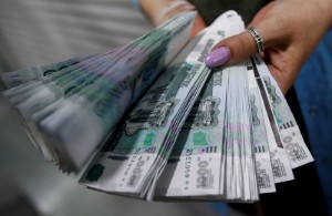 Picture of Russian rouble, stocks push higher