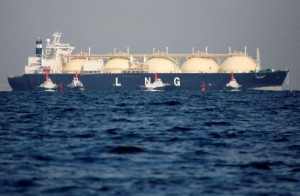 Picture of Freeport LNG plant in Texas still pulling in natgas to produce power