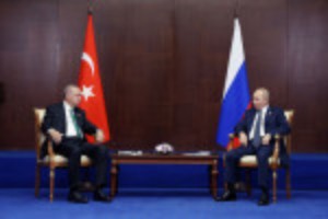 Picture of Putin courts Erdogan with plan to pump more Russian gas via Turkey