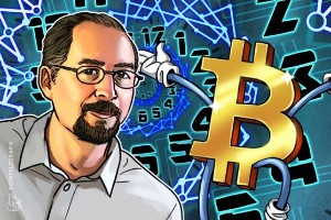Picture of Blockstream CEO Adam Back talks Bitcoin over a game of Jenga