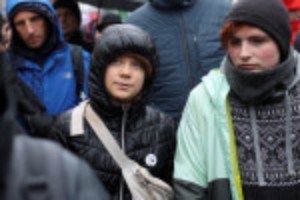 Picture of Thunberg joins march on German village in protest against coal mine expansion