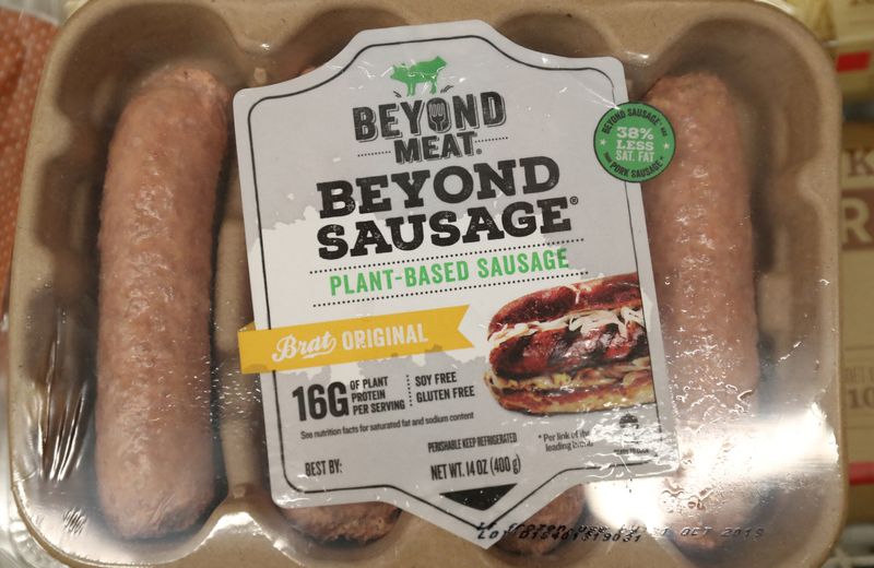 Beyond Meat results fail to sizzle as competition heats up, shares tumble