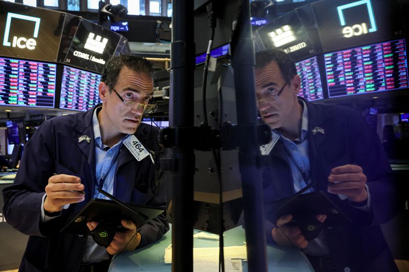 Wall St ends sharply lower, with investors on edge before CPI data Friday