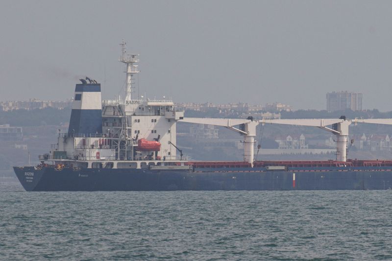 Ukraine grain ship crew overjoyed to set sail amid worries about mines