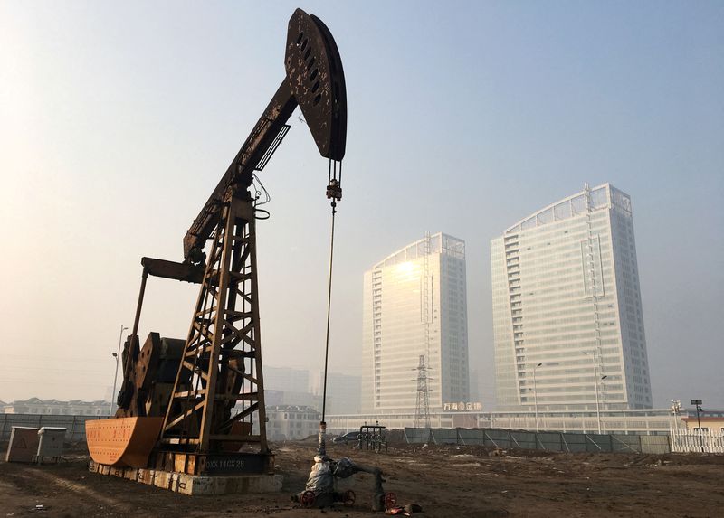Oil up on China hopes, dollar slump, set for big weekly rise