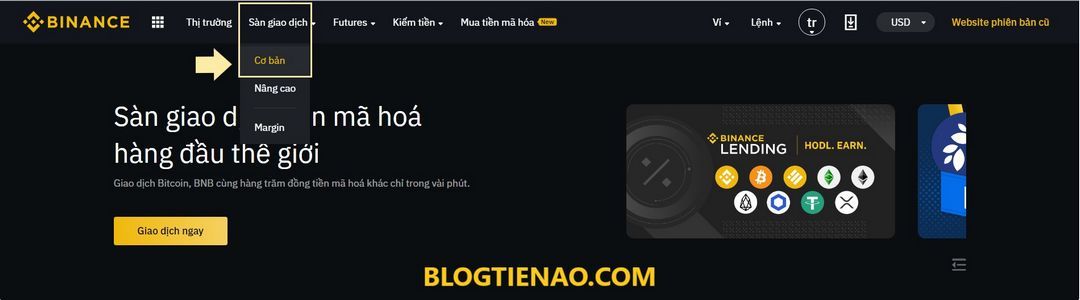 Hướng dẫn giao dịch sàn Binance