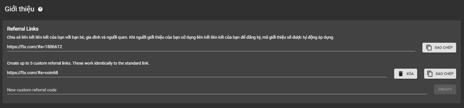 Cách lấy link ref giới thiệu sàn FTX