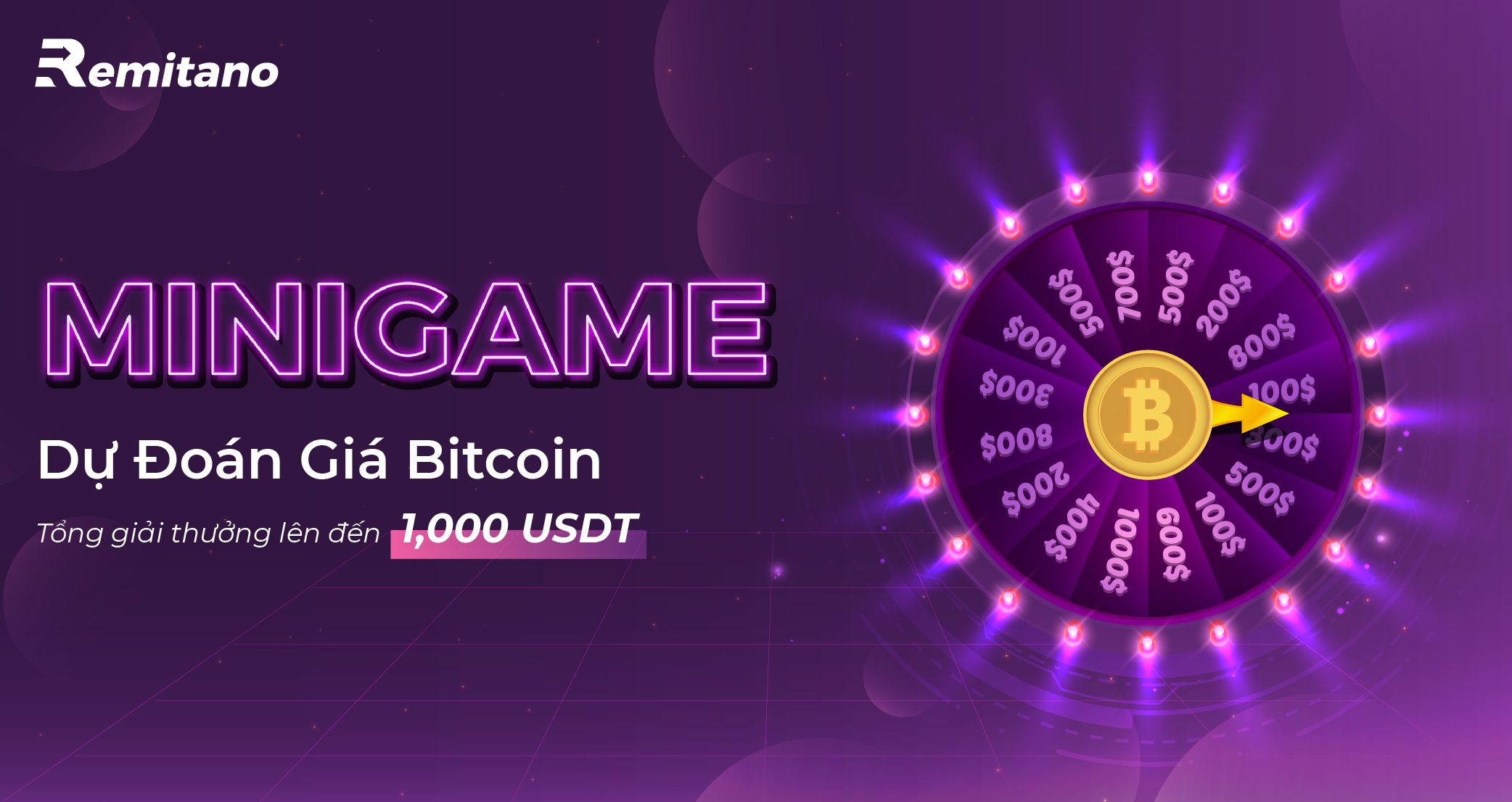 Đừng bỏ lỡ: Đu đưa vận may cuối năm với Minigame dự đoán giá BTC trên sàn Remitano 