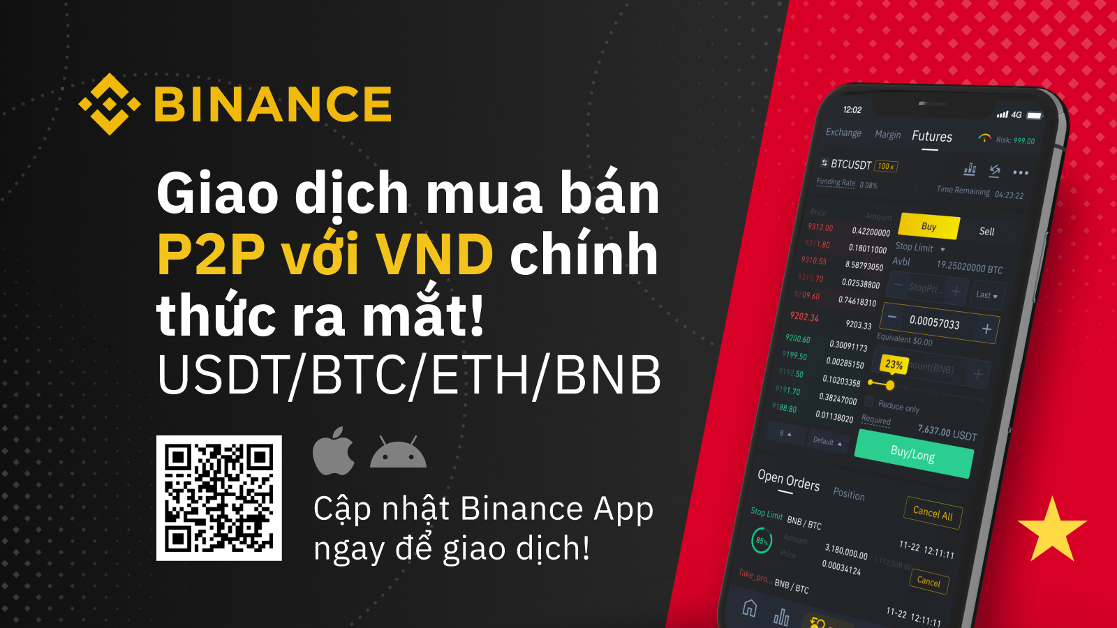 Binance chính thức hỗ trợ giao dịch P2P Crypto bằng Việt Nam Đồng
