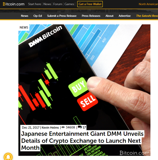 Dòng tít: Gã khổng lồ giải trí Nhật DMM tiết lộ chi tiết về sàn giao dịch tiền ảo ra mắt vào tháng tới