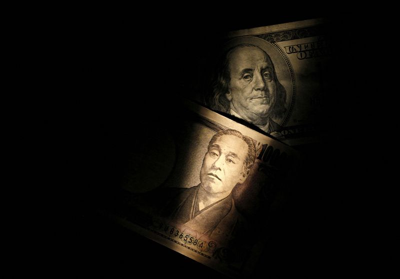 Dollar at one-week high, lifted by U.S. yields; yen steadies